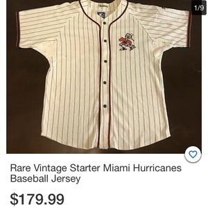 Vintage Starter Miami Hurricanes Jersey